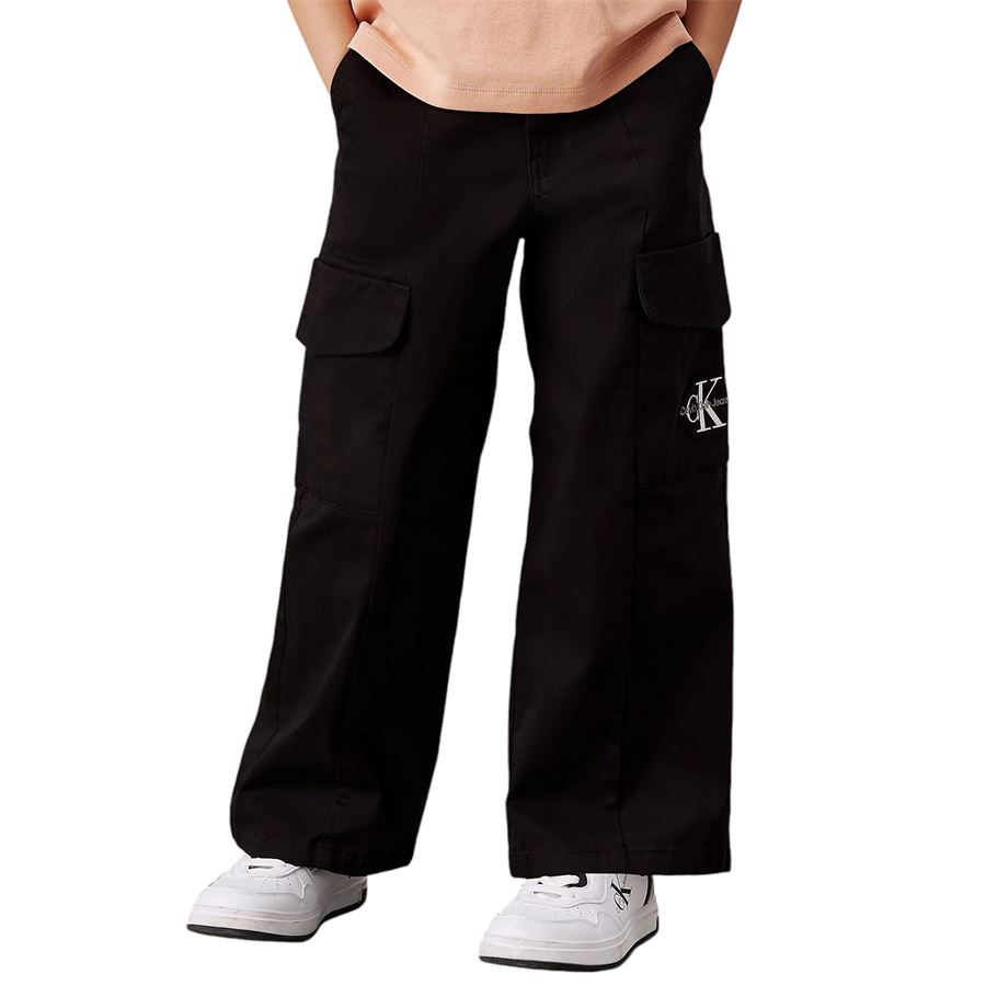Pantaloni cargo gamba larga da bambina Calvin Klein | CKIG0IG02513BEH